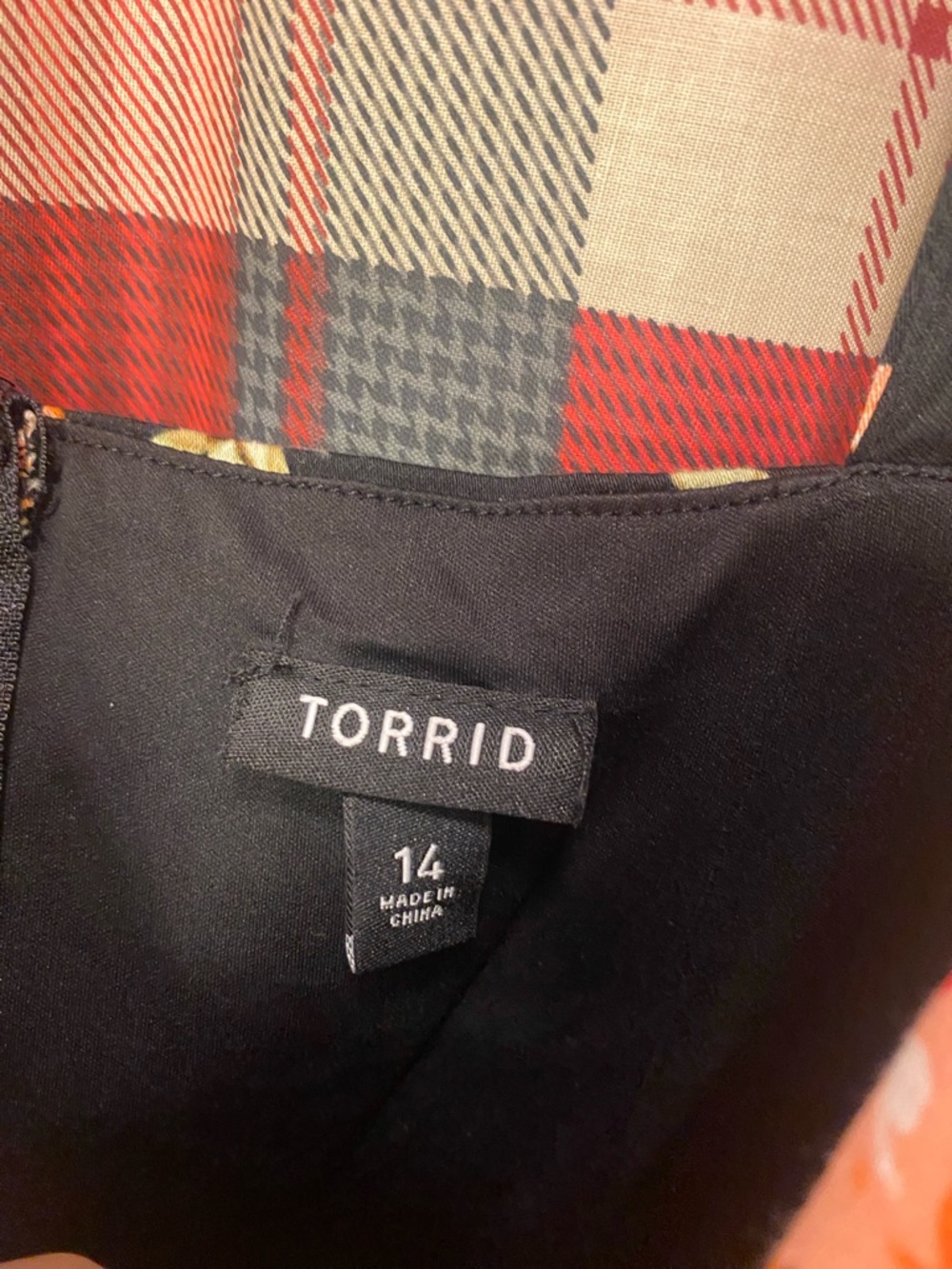 torrid Black Floral Fit & Flare Dress with Cutout - Picture 5 of 6